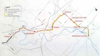 LRT map to Cambridge