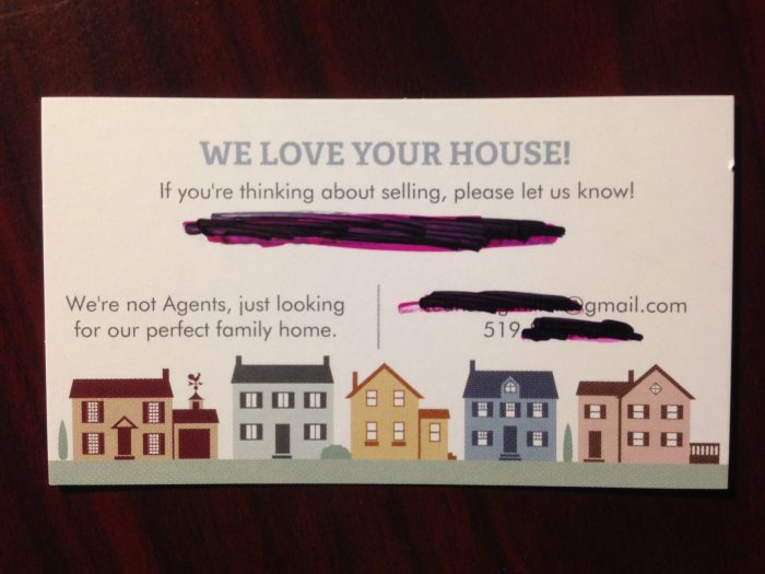 We want to buy your house